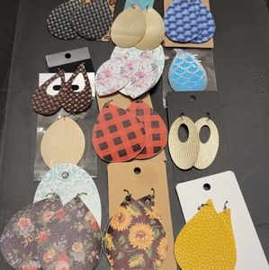 Faux leather earrings